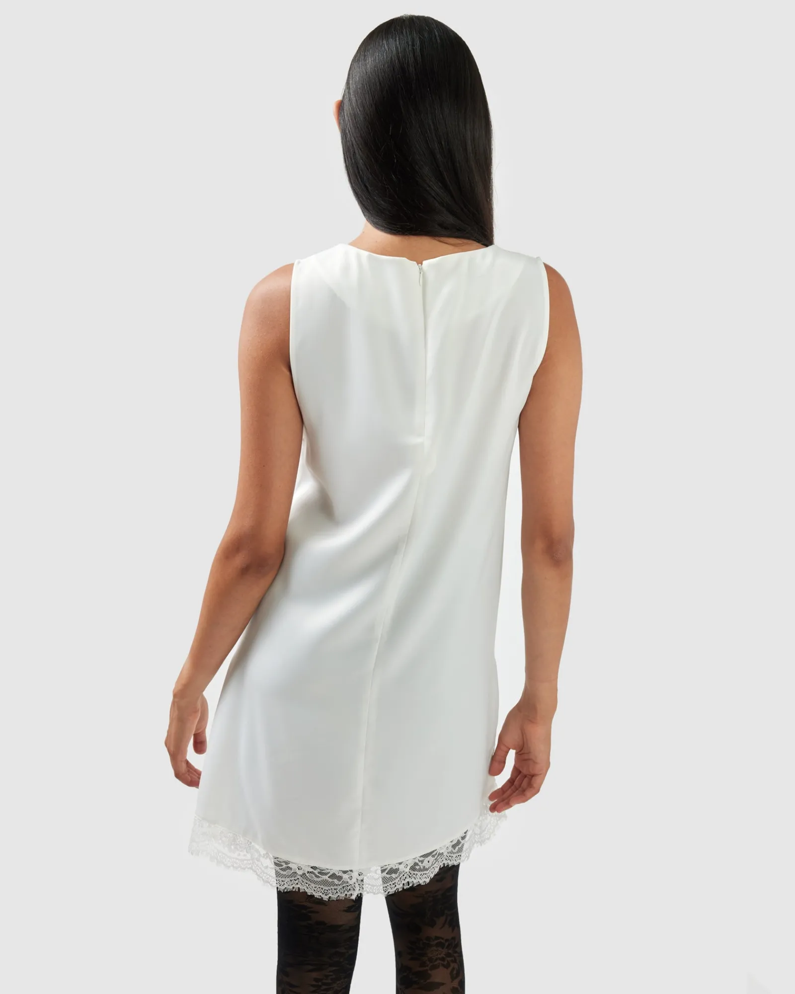 Fashion Belle & Bloom After Party Lace Mini Dress - Off-White