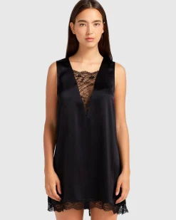 Hot Belle & Bloom After Party Lace Mini Dress - Black