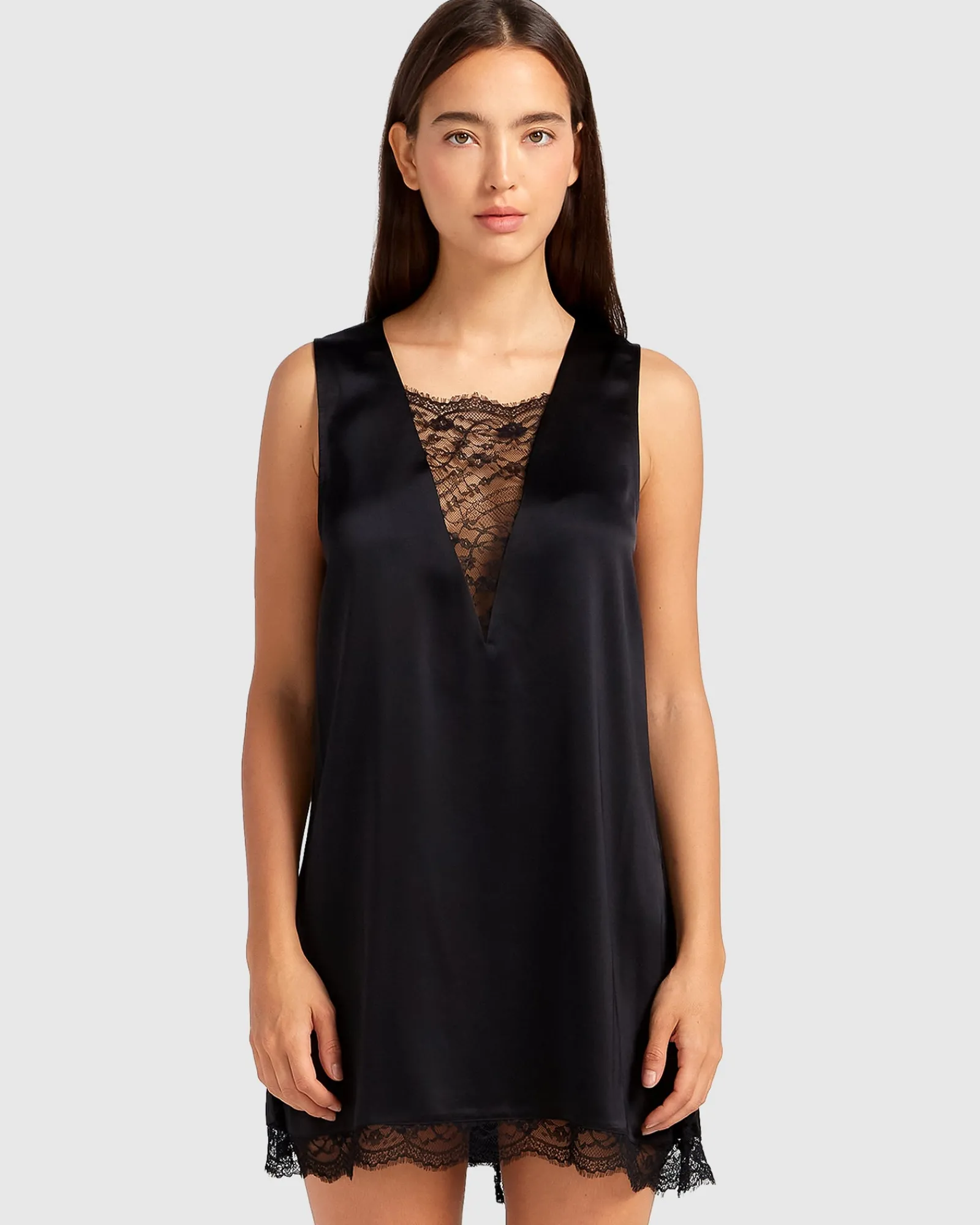 Hot Belle & Bloom After Party Lace Mini Dress - Black