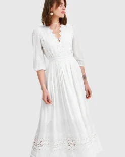Outlet Belle & Bloom All Eyes On Me Midi Dress - White