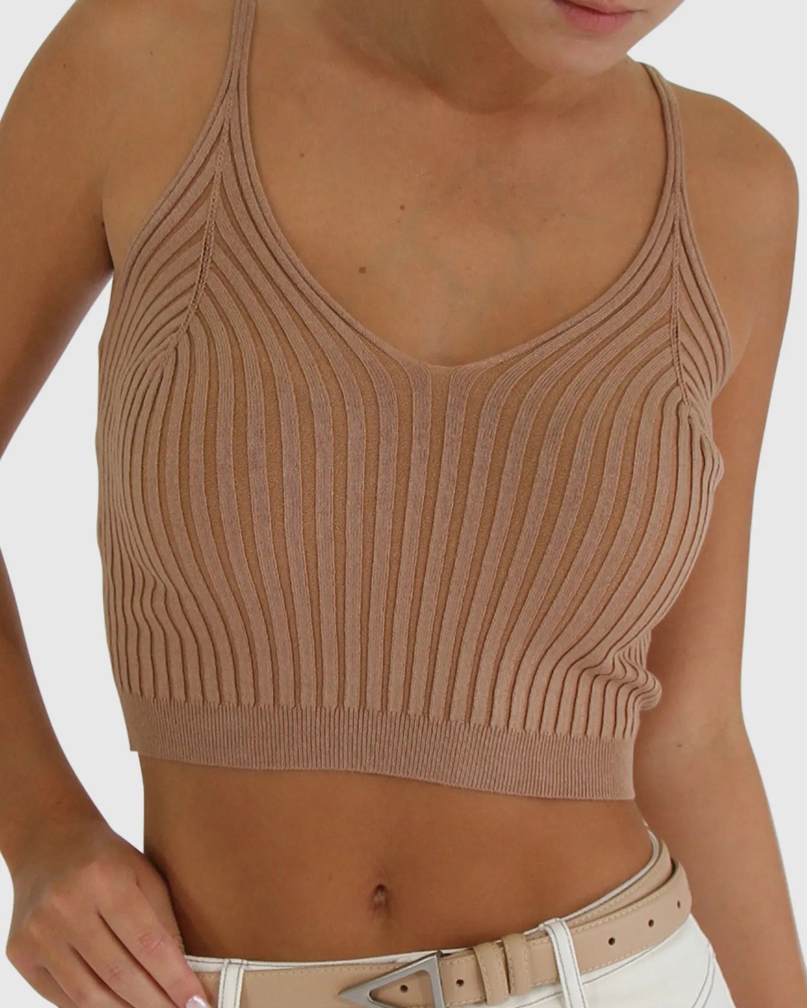 New Belle & Bloom All I Need Knit Crop - Oat