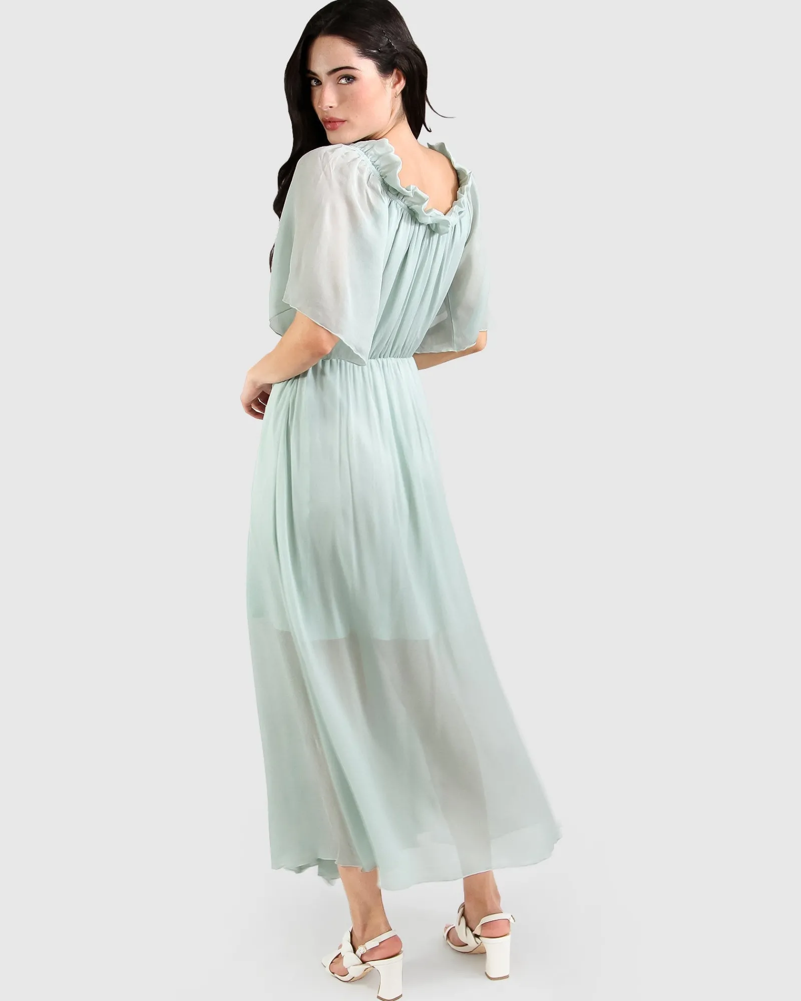 Online Belle & Bloom Amour Amour Ruffled Midi Dress - Spearmint FINAL SALE SpearmintFINALSALE