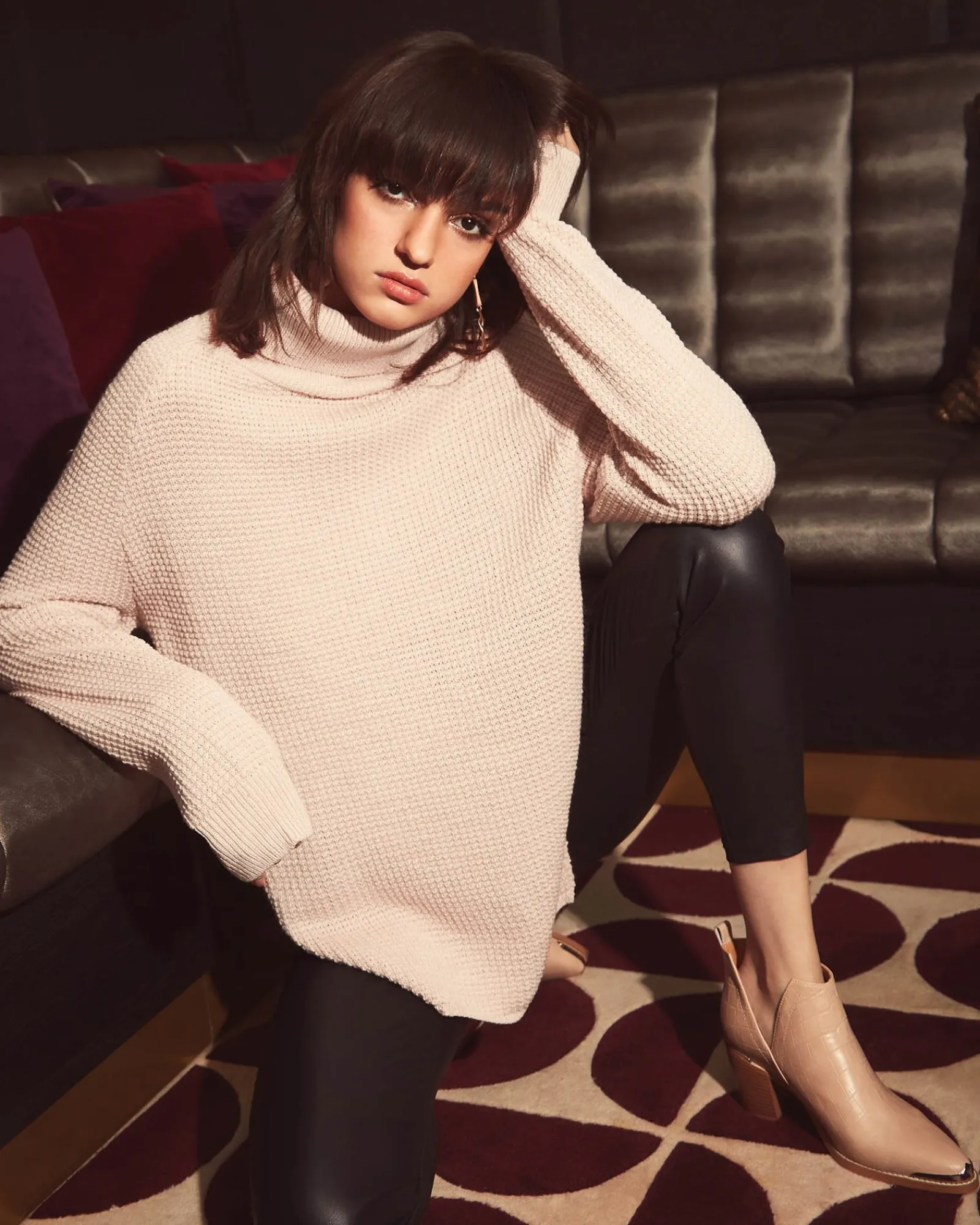 Best Belle & Bloom Austin Croc Embossed Ankle Boot - Blush