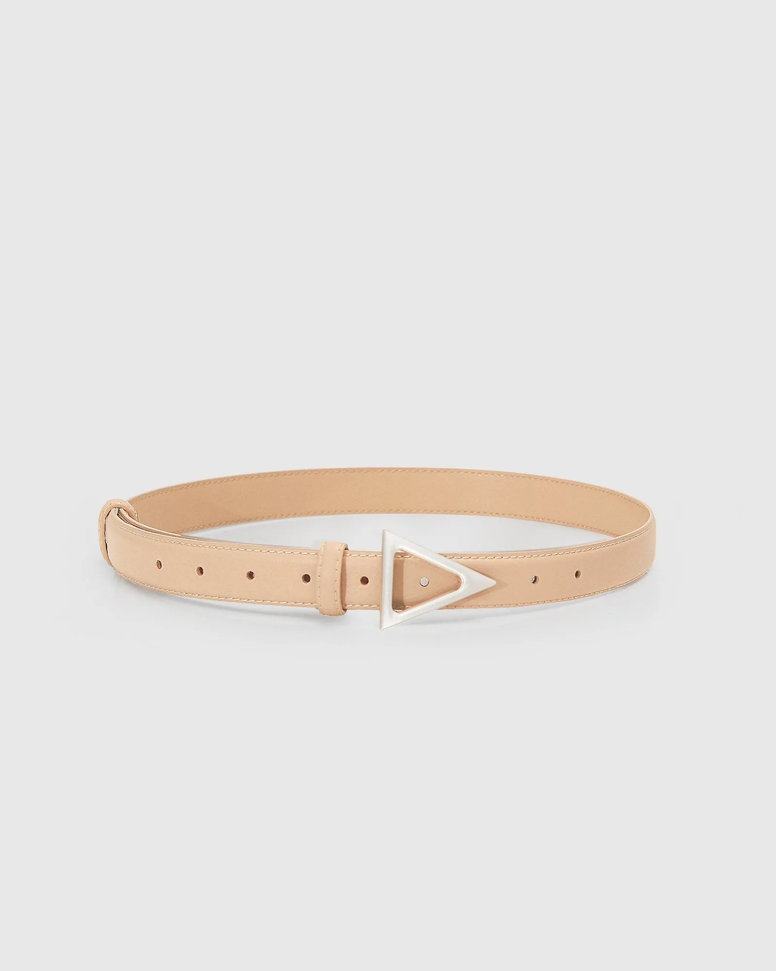 Hot Belle & Bloom Bermuda Triangle Leather Belt - Latte