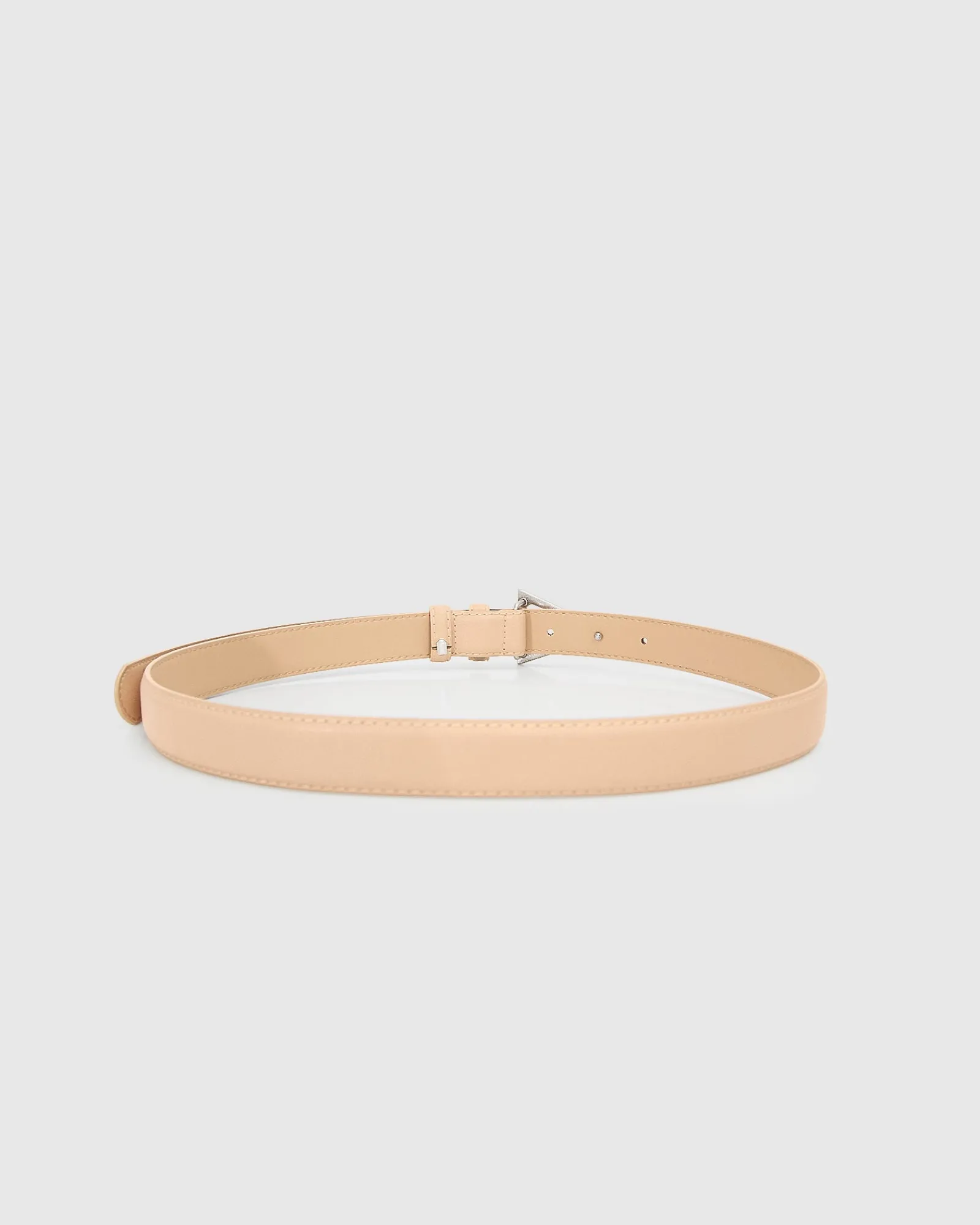 Hot Belle & Bloom Bermuda Triangle Leather Belt - Latte