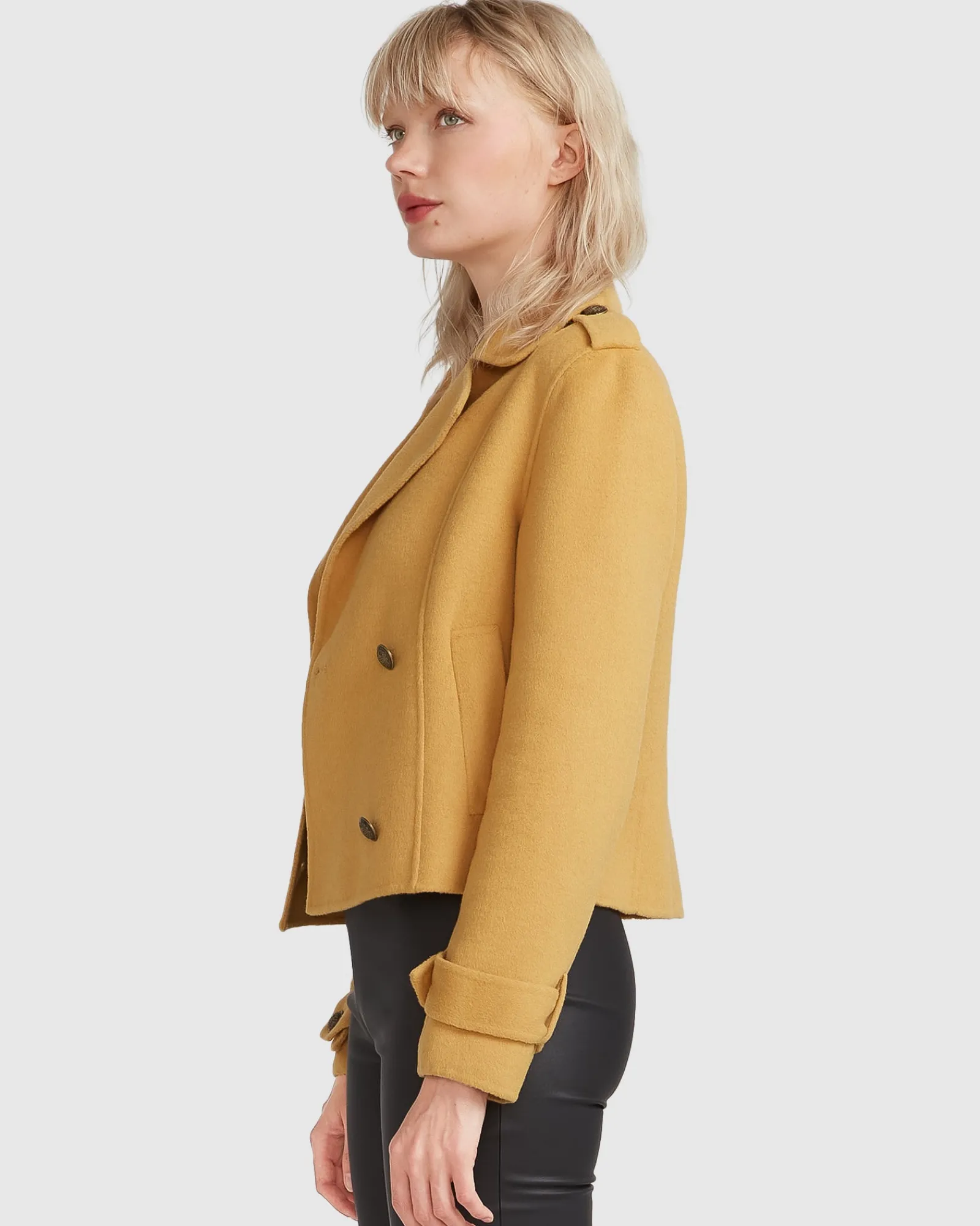 New Belle & Bloom Better Off Military Peacoat - Antique Gold AntiqueGold