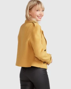 New Belle & Bloom Better Off Military Peacoat - Antique Gold AntiqueGold