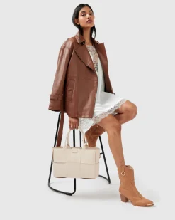 Best Belle & Bloom BFF Belted Leather Jacket - Brown