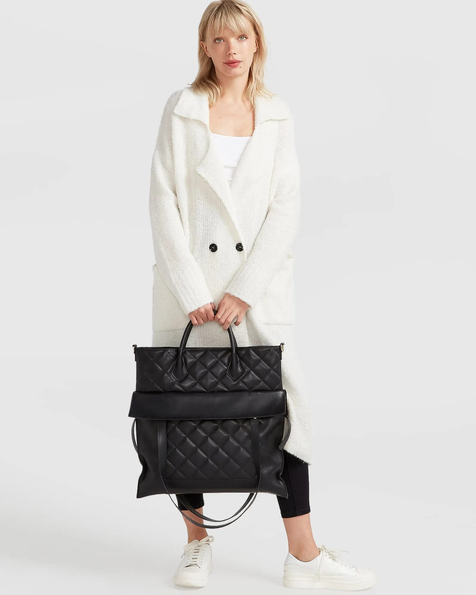 Outlet Belle & Bloom Born To Run Sustainable Sweater Coat - White