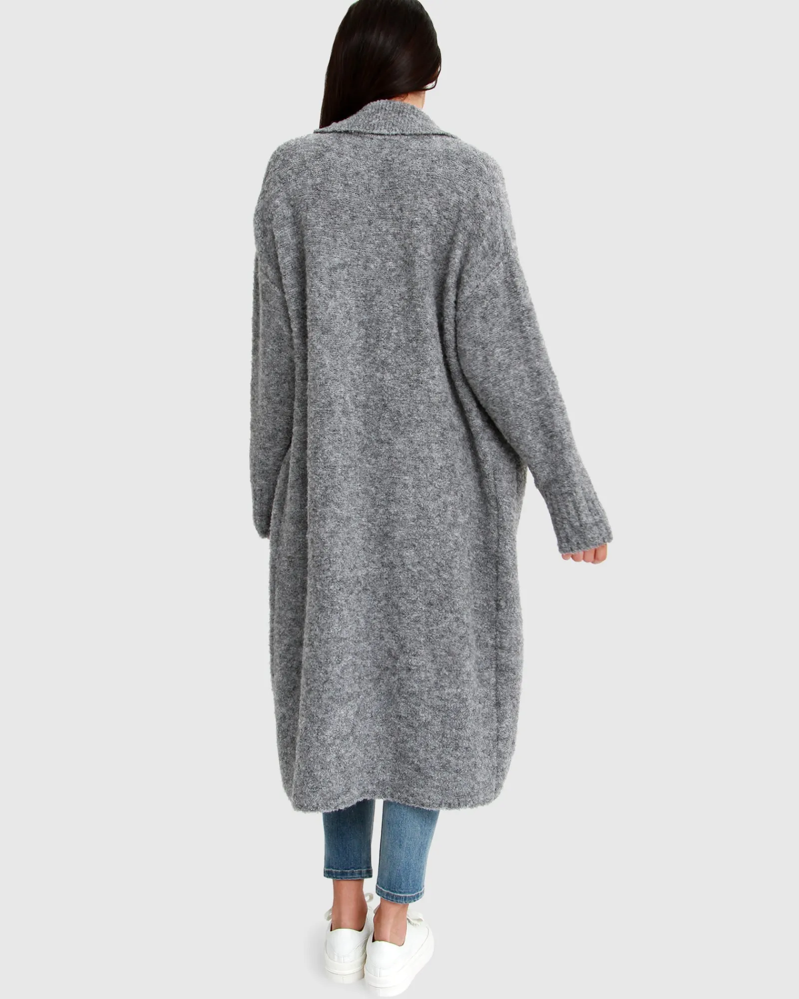 Clearance Belle & Bloom Born To Run Sustainable Sweater Coat - Grey