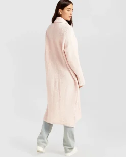 Best Belle & Bloom Born To Run Sustainable Sweater Coat - Pale Pink PalePink