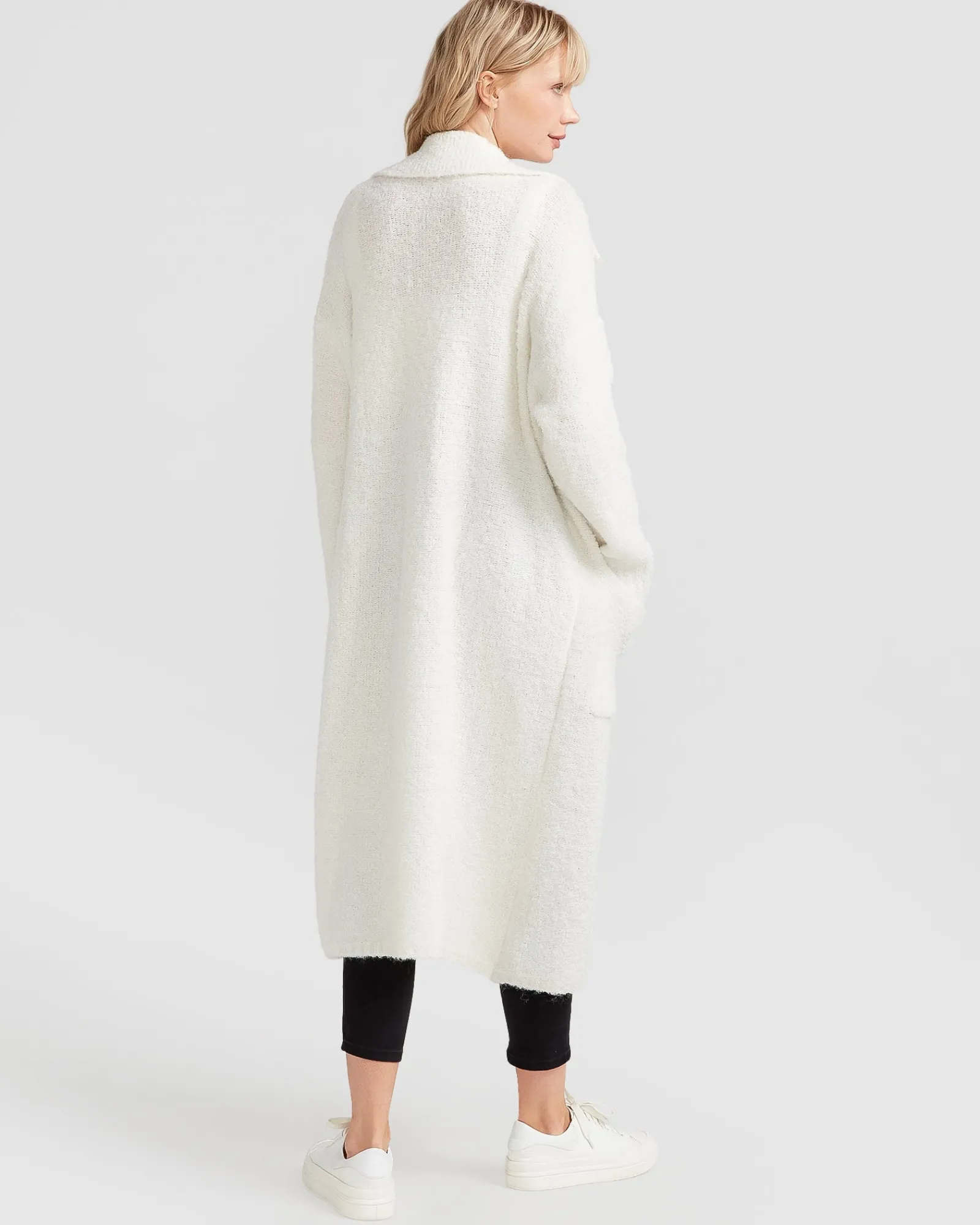 Outlet Belle & Bloom Born To Run Sustainable Sweater Coat - White
