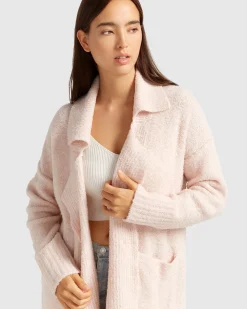 Best Belle & Bloom Born To Run Sustainable Sweater Coat - Pale Pink PalePink