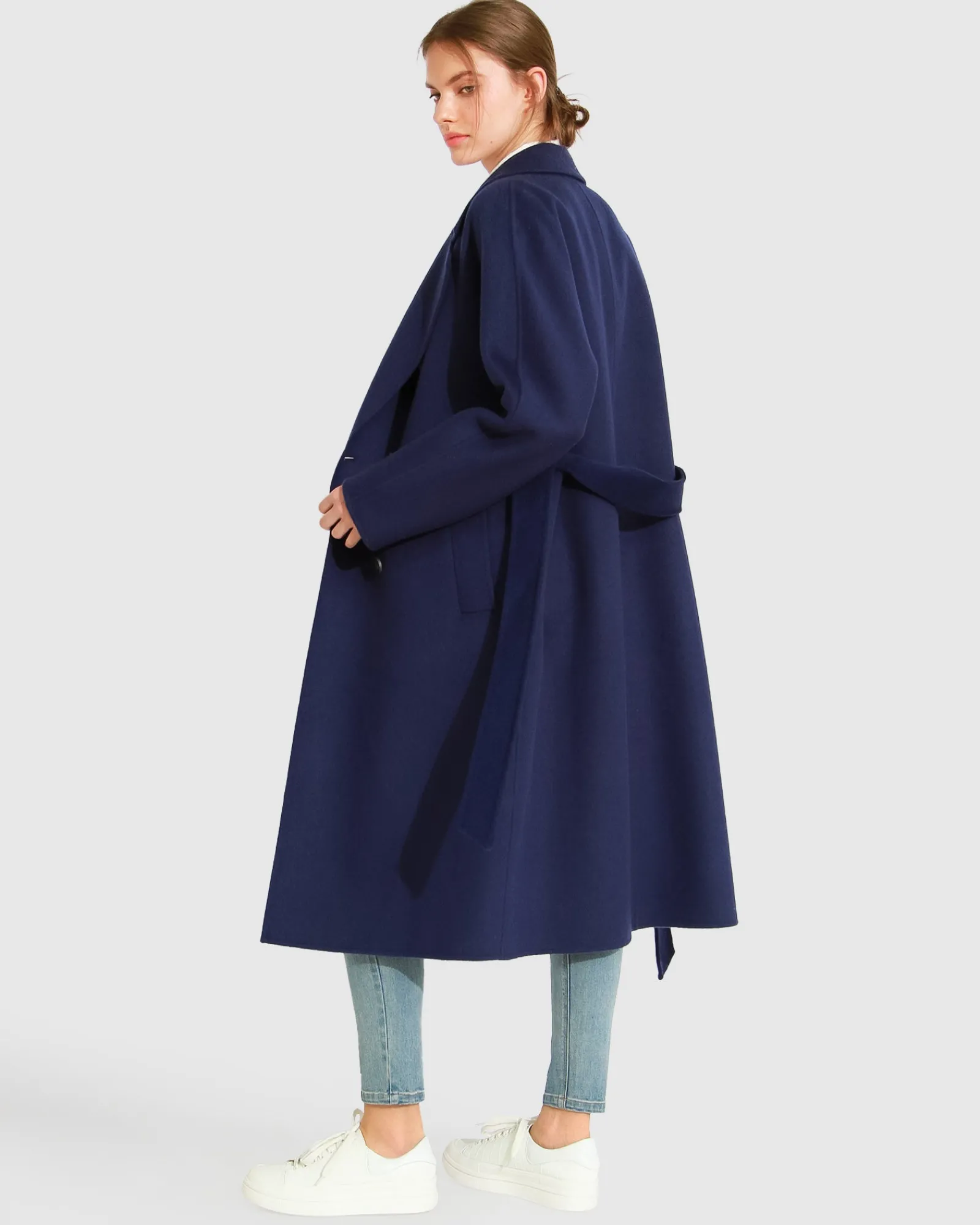 Outlet Belle & Bloom Boss Girl Double-Breasted Lined Wool Coat - Midnight Blue BreastedLinedWoolCoat-MidnightBlue