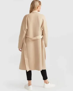 Hot Belle & Bloom Boss Girl Double-Breasted Lined Wool Coat - Pale Oat BreastedLinedWoolCoat-PaleOat