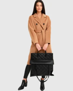 Hot Belle & Bloom Boss Girl Double-Breasted Lined Wool Coat - Camel BreastedLinedWoolCoat-Camel