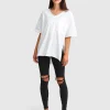 Best Belle & Bloom Brave Soul Oversized T-Shirt - White Shirt-White