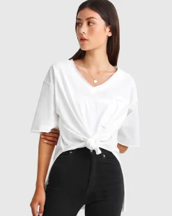 Best Belle & Bloom Brave Soul Oversized T-Shirt - White Shirt-White