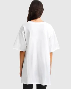 Best Belle & Bloom Brave Soul Oversized T-Shirt - White Shirt-White