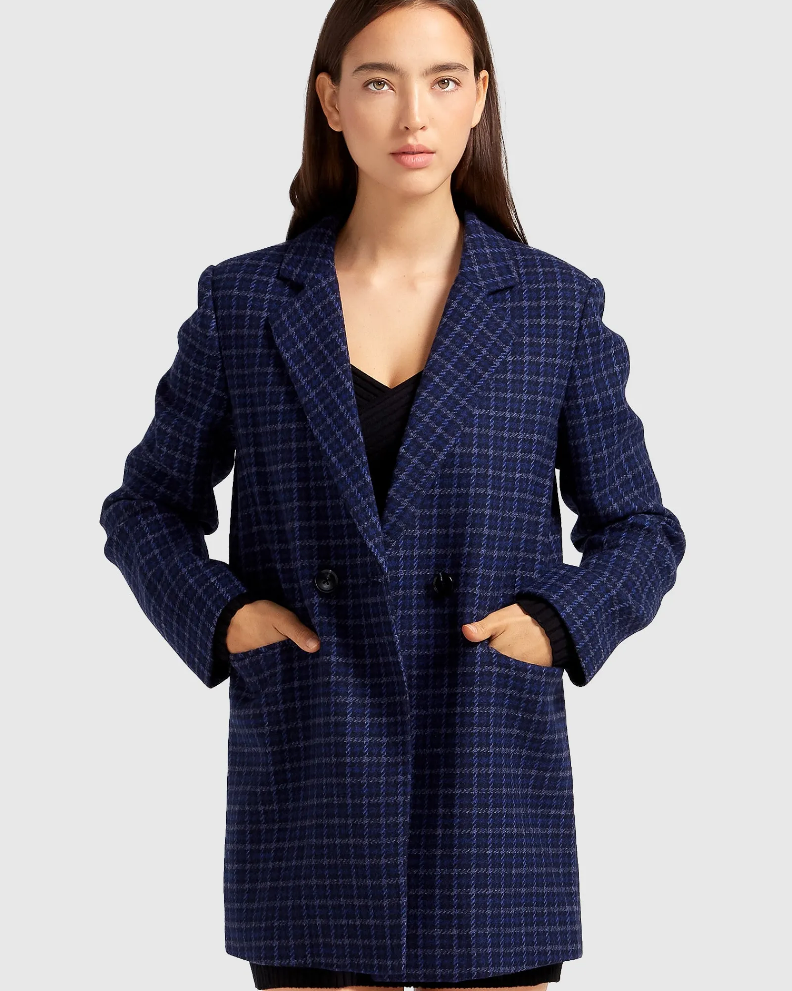 Outlet Belle & Bloom Cambridge Oversized Wool Blazer - Blue