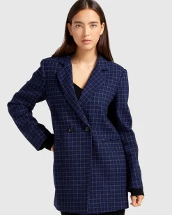 Outlet Belle & Bloom Cambridge Oversized Wool Blazer - Blue