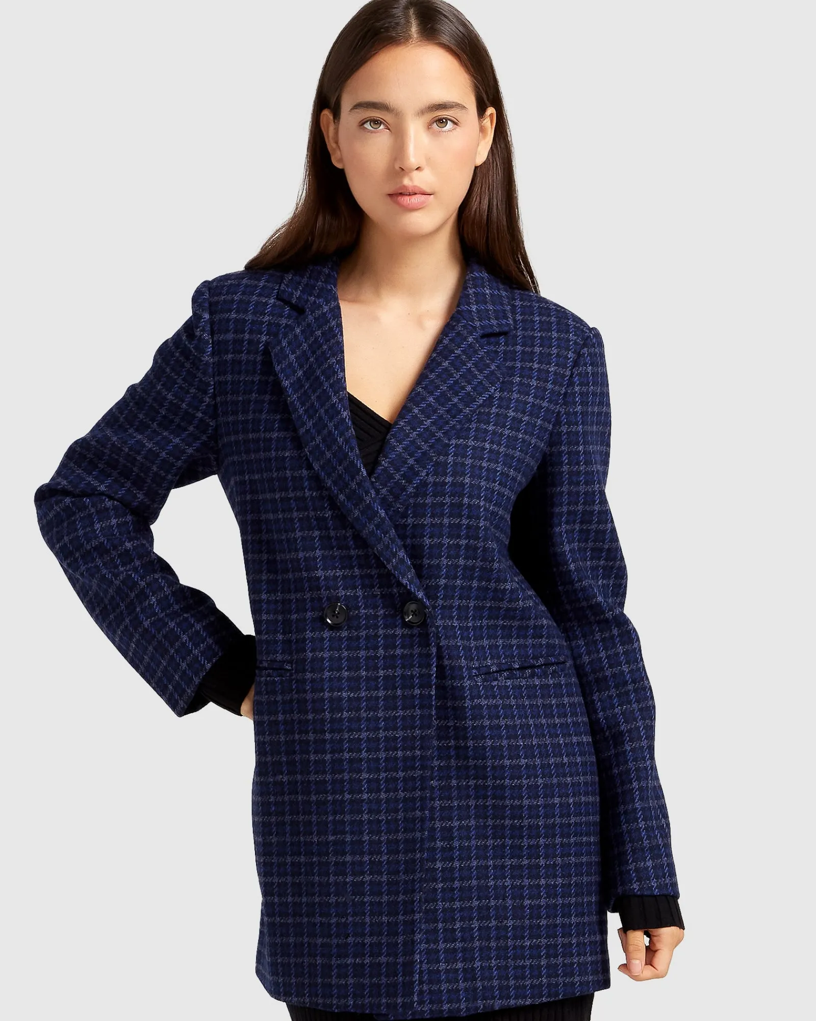 Outlet Belle & Bloom Cambridge Oversized Wool Blazer - Blue