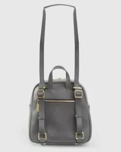 Hot Belle & Bloom Camila Leather Backpack - Ash