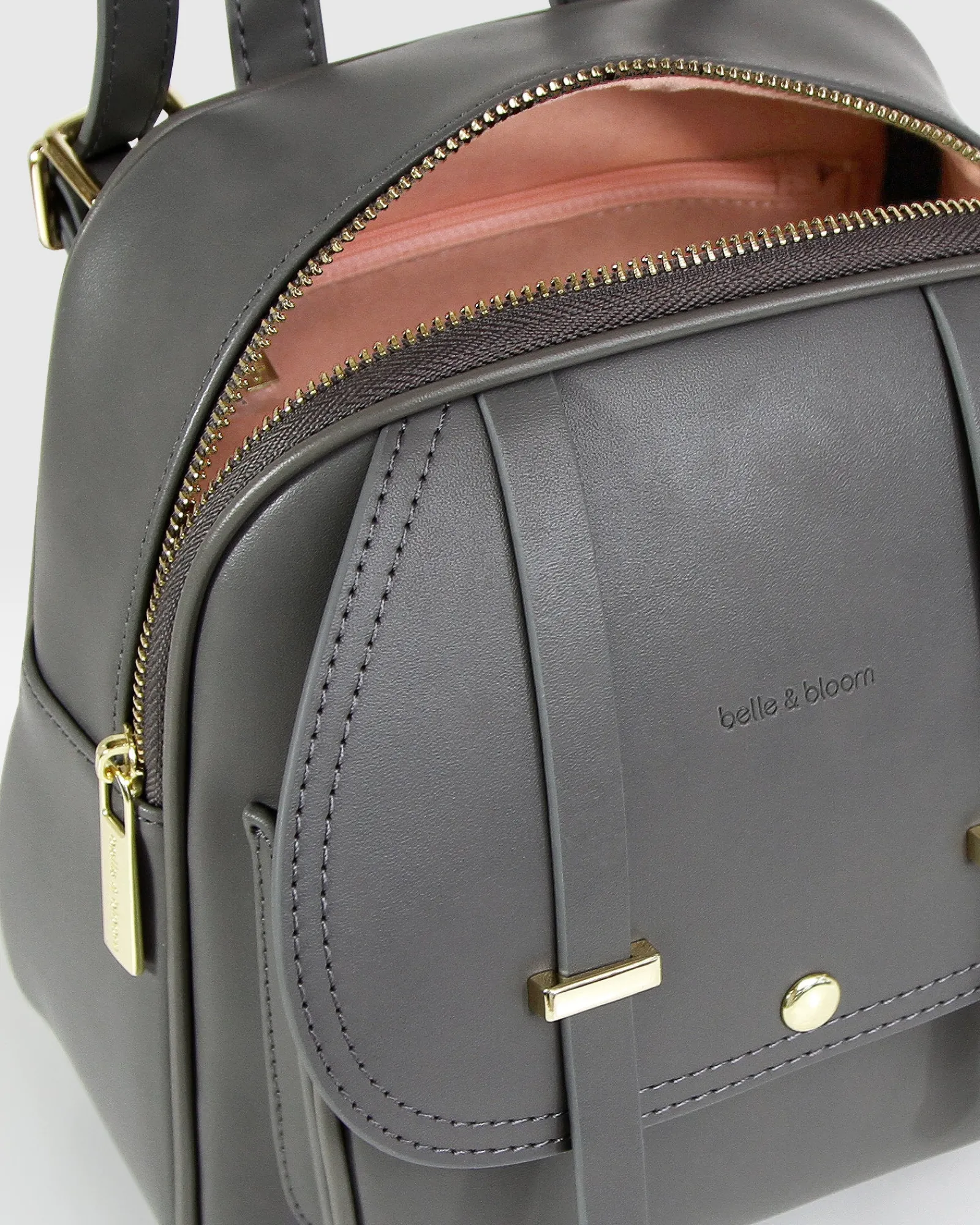 Hot Belle & Bloom Camila Leather Backpack - Ash