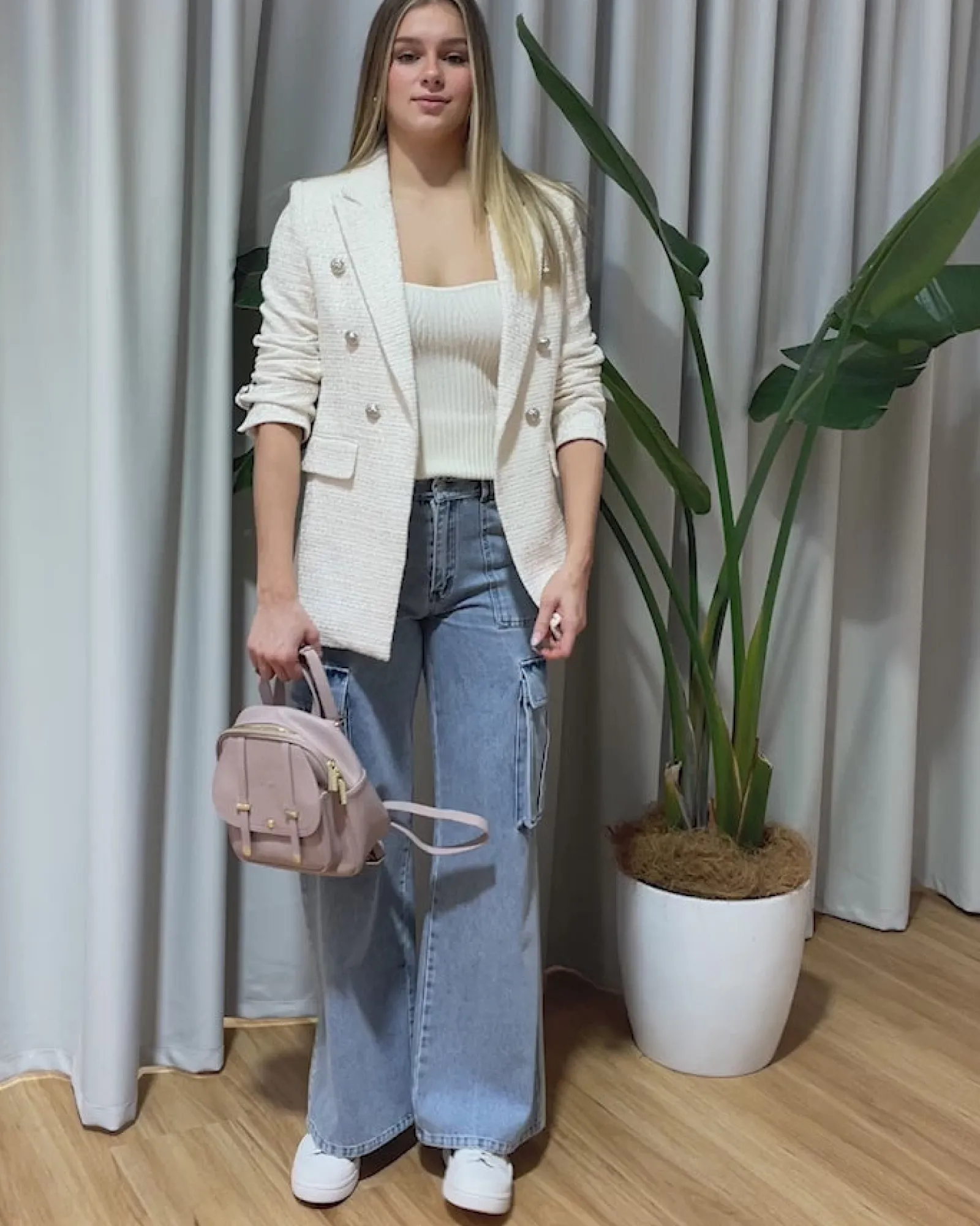 Hot Belle & Bloom Camila Leather Backpack - Ash