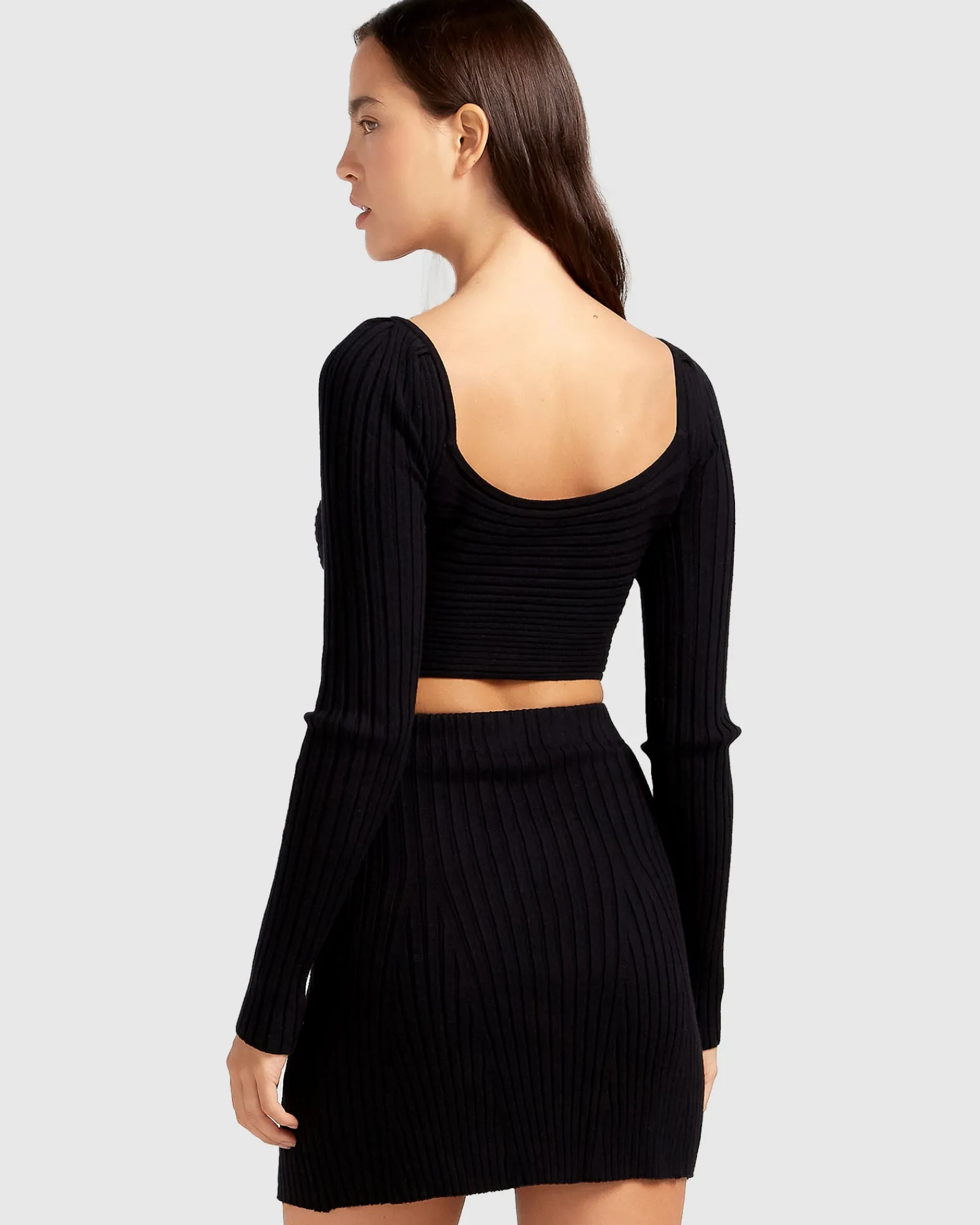 Fashion Belle & Bloom C'est Belle Knit Mini Skirt - Black
