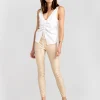 New Belle & Bloom City Slicker Coated Legging - Sand