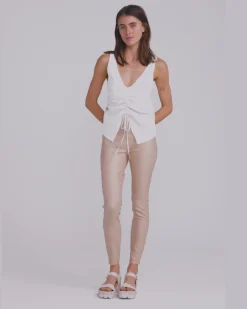 New Belle & Bloom City Slicker Coated Legging - Sand
