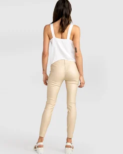 New Belle & Bloom City Slicker Coated Legging - Sand