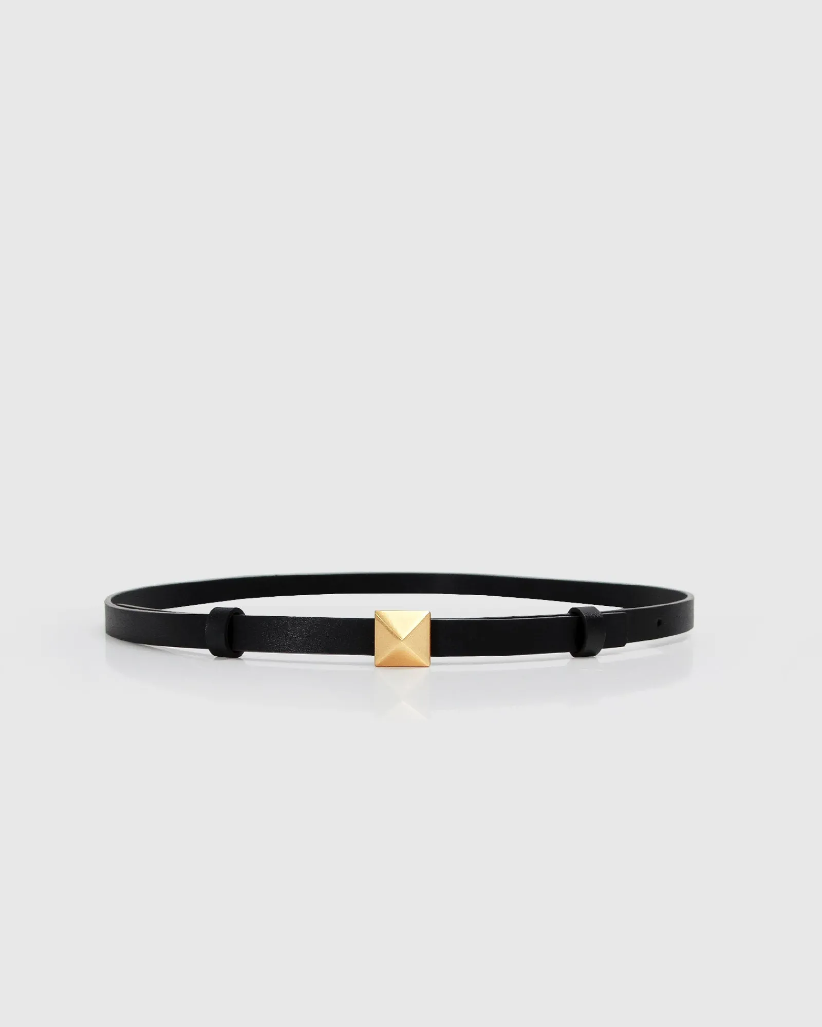 Discount Belle & Bloom Cleopatra Pyramid Stud Leather Belt - Black