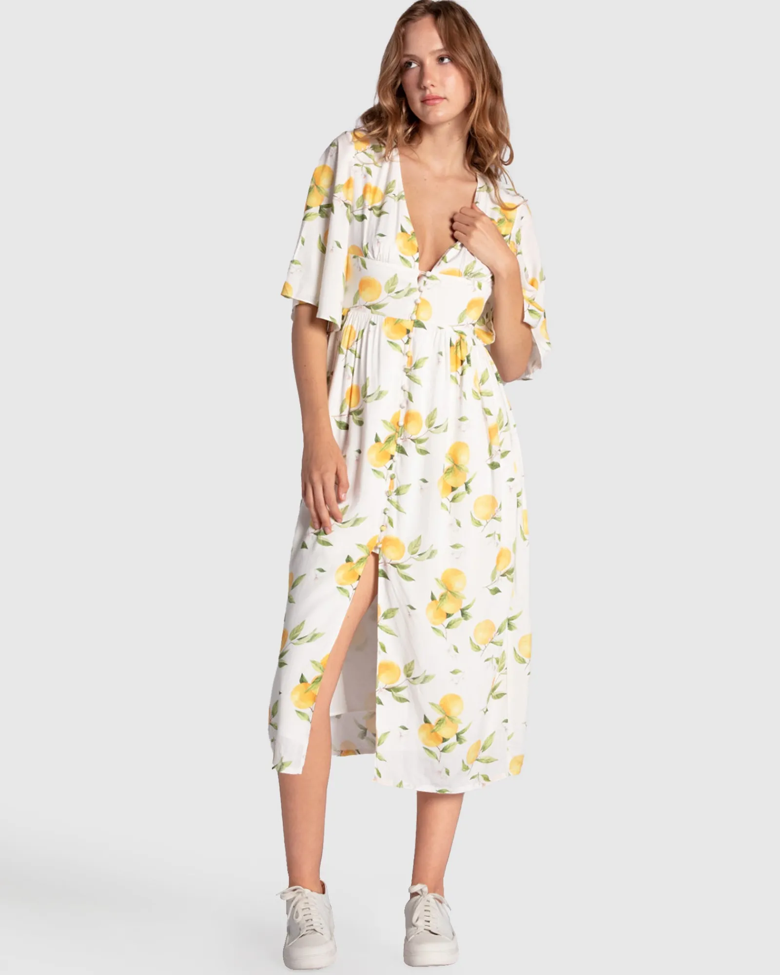 Sale Belle & Bloom Crazy Love Button Up Dress - Orchard