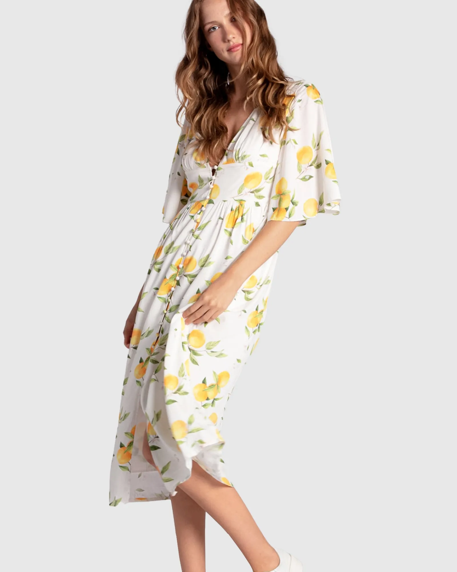 Sale Belle & Bloom Crazy Love Button Up Dress - Orchard