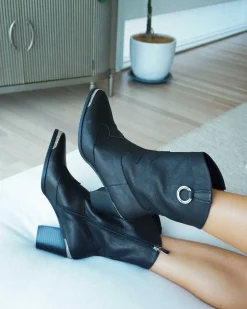 Online Belle & Bloom Dallas Western Boot - Vintage Black VintageBlack