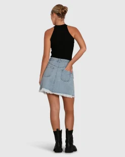 Online Belle & Bloom Dance With Me Denim Mini Skirt