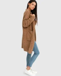 Clearance Belle & Bloom Days Go By Sustainable Blazer Cardigan - Camel
