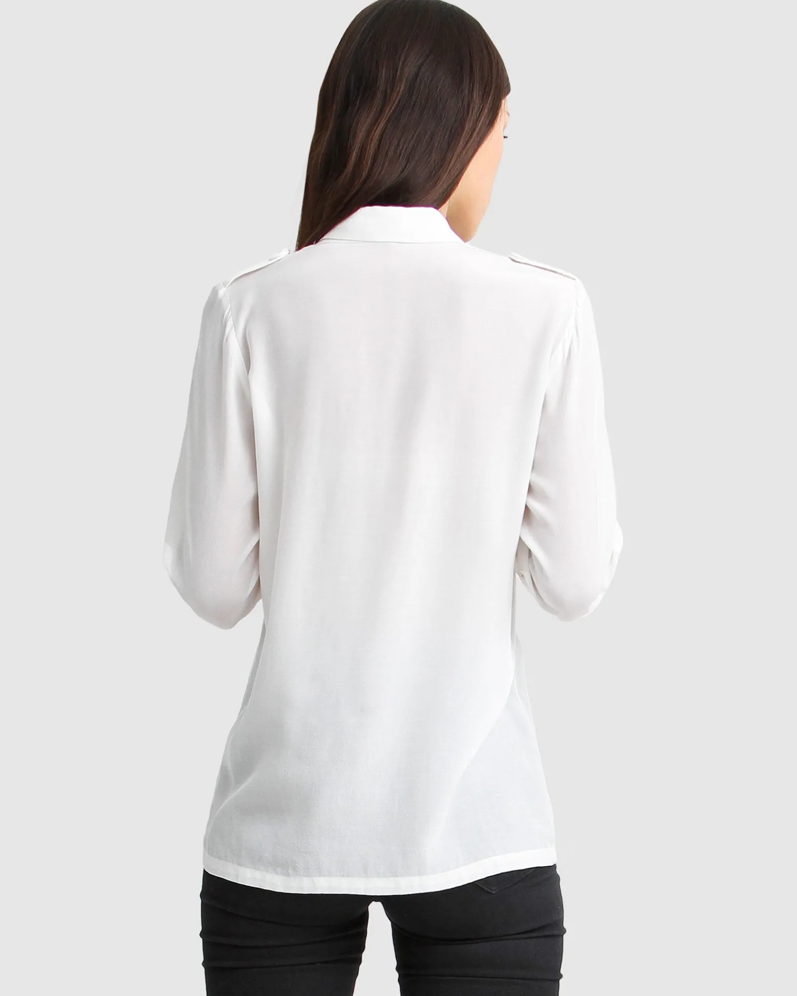 Fashion Belle & Bloom Eclipse Rolled Sleeve Blouse - Cream