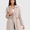 Sale Belle & Bloom Electric Feel Drawstring Coat - Sand