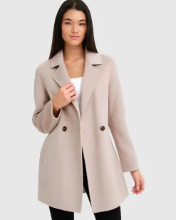 Sale Belle & Bloom Electric Feel Drawstring Coat - Sand