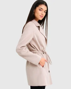 Sale Belle & Bloom Electric Feel Drawstring Coat - Sand