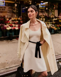 New Belle & Bloom Empirical Trench Coat - Cream