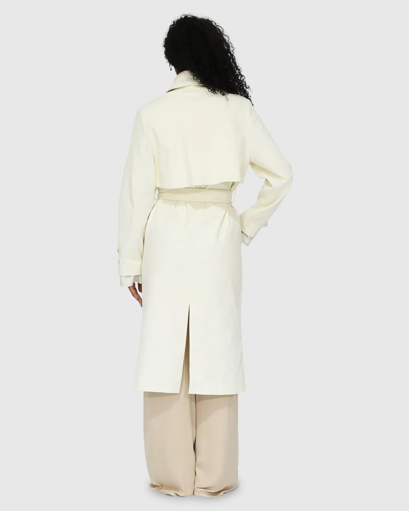 New Belle & Bloom Empirical Trench Coat - Cream