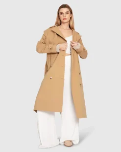 Hot Belle & Bloom Empirical Trench Coat - Khaki