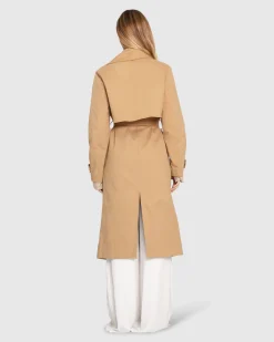 Hot Belle & Bloom Empirical Trench Coat - Khaki