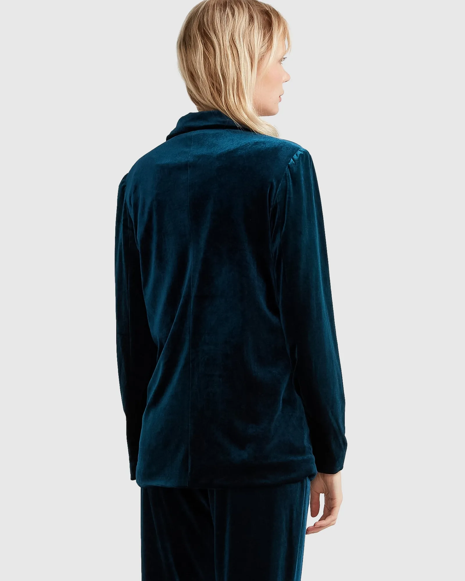Online Belle & Bloom Eternity Velvet Blazer - Dark Teal DarkTeal