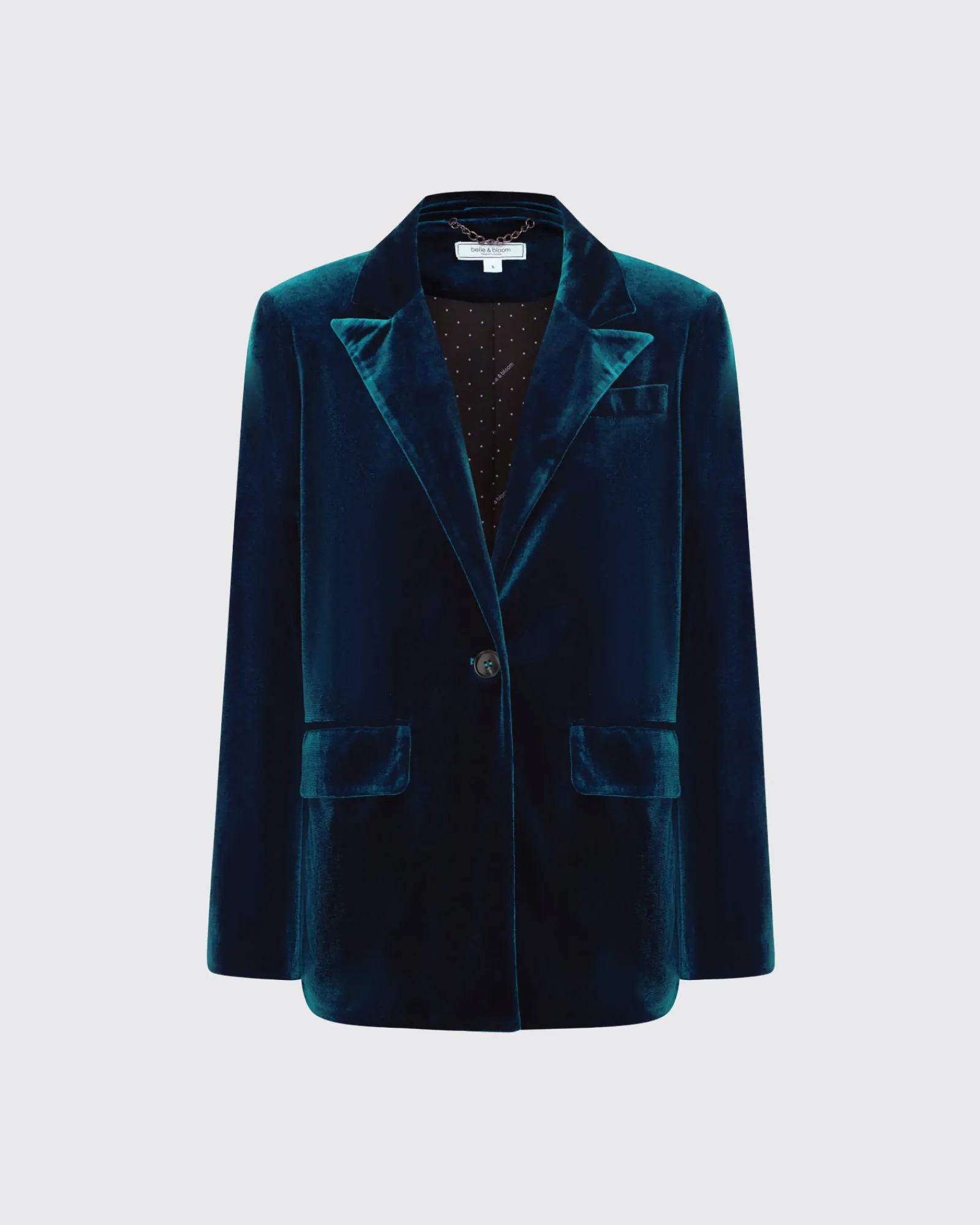 Online Belle & Bloom Eternity Velvet Blazer - Dark Teal DarkTeal