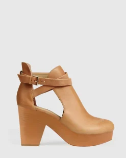 Discount Belle & Bloom Fearless Clog Ankle Boot - Tan